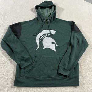 Michigan State Hoodie MSU Spartans Shirt Mens Medium Green Captivity Sweatshirt